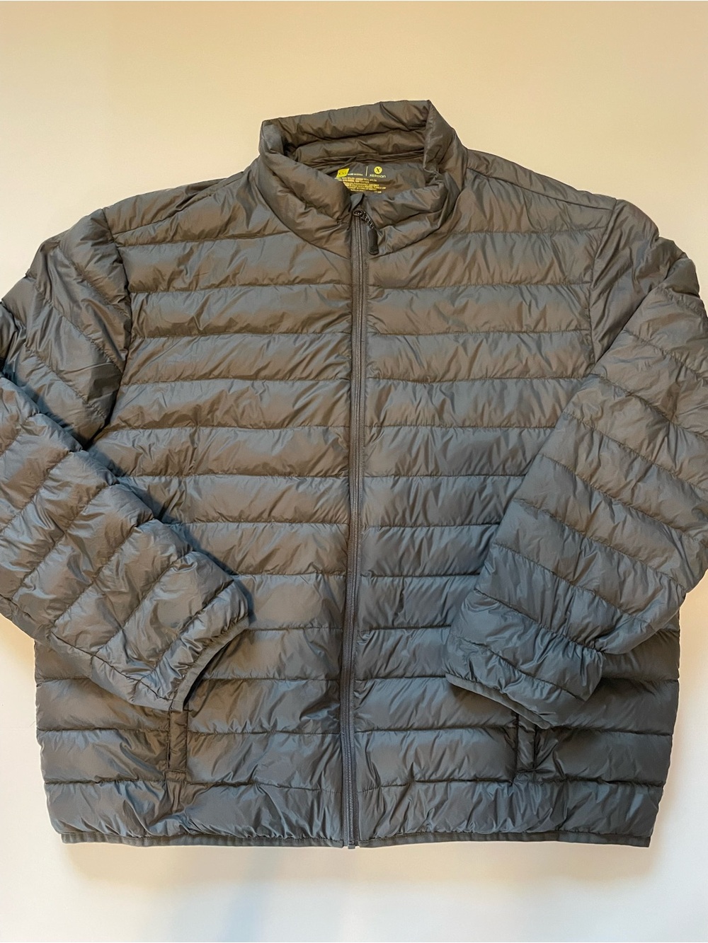Xersion Men's Black Down Lightweight Puffer Packable Jacket Full Zip - Size XXL